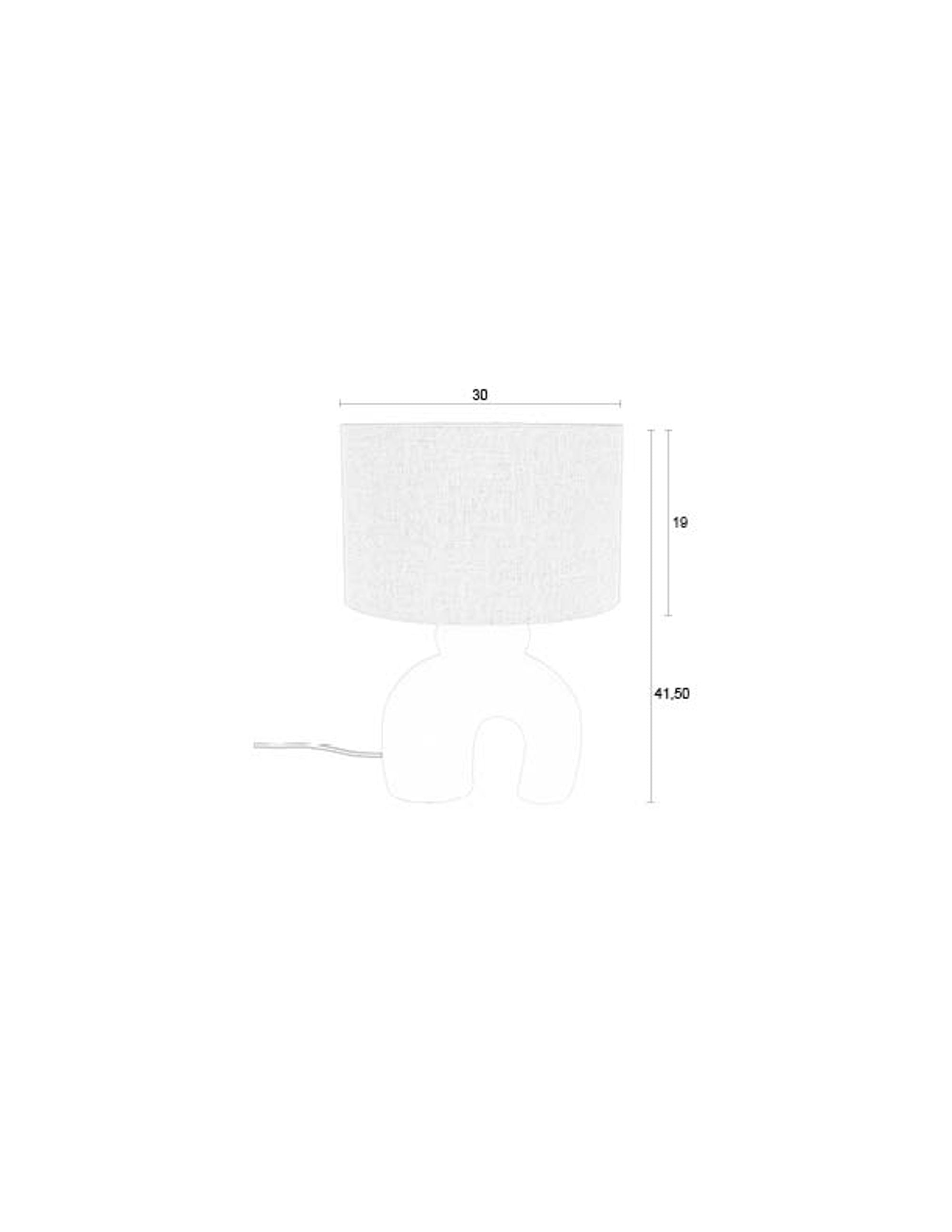 Zuiver Bibi Organic Matt White Ceramic Table Lamp
